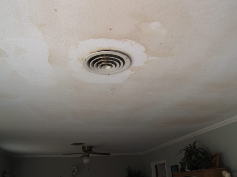 dark spots on ceiling from water damage